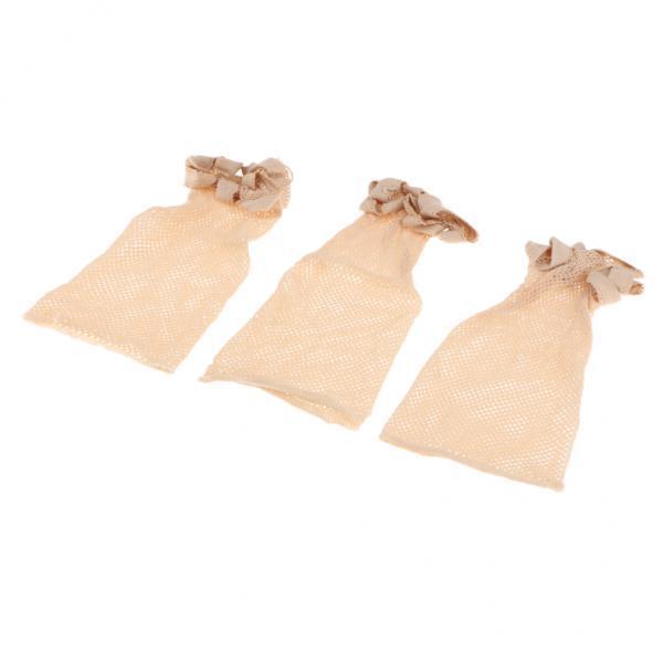 4x3Pcs Elastic Open End Mesh Net Wig Caps Stretchy Snood for Long Short Hair