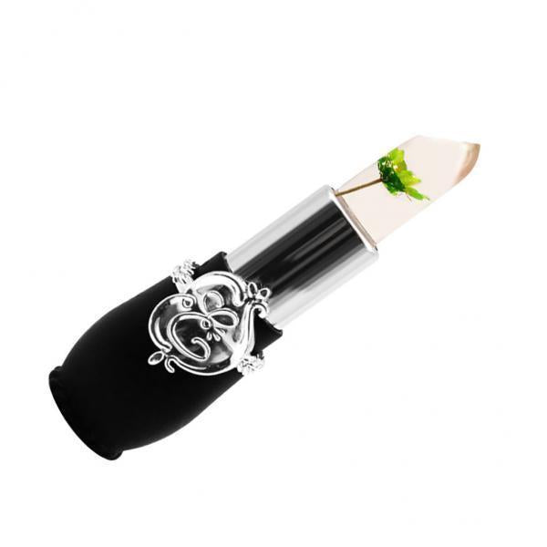 3xJelly Flower Lipstick Lasting Temperature Changing Lip Balm Green Flower