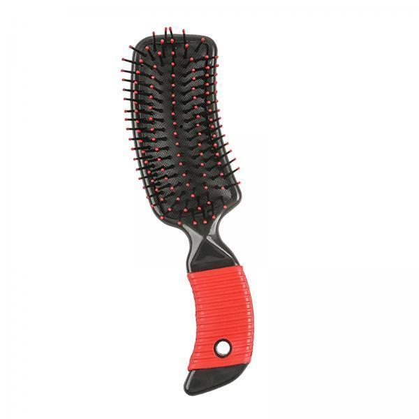 3xCushion Hairbrush Massage Comb Brush Detangling Comb for Salon Home Red