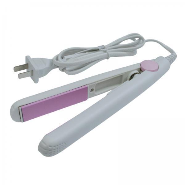 3xPortable Mini Hair Straightener Flat Iron Curler DIY Hair Styling  White