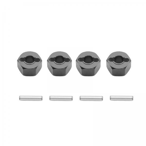2x4x 1:16 Scale RC Car Hex Wheel Hubs 12mm Replace Parts for 16207 16208 16210 Titanium