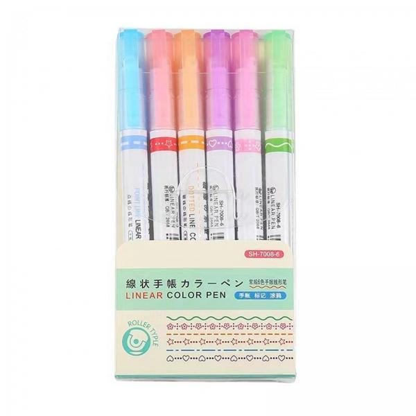 2xJournal Pens Self Outline Markers for Greeting Card Making Painting 6 pieces