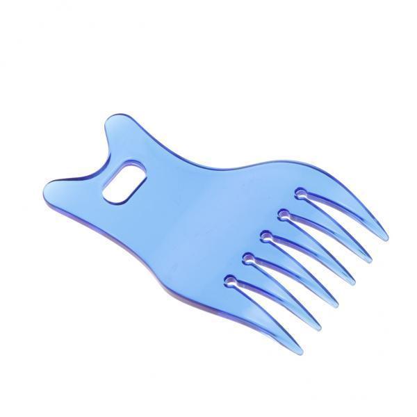 3xProfessional Plastic Wide Tooth Oily Hair Comb Styling Hair Lift Combs Blue