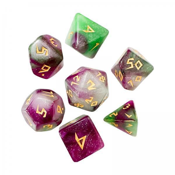 3x7Pcs Polyhedral Dice D4 D6 D8 D10 D12 D20 for Party Favors Role Playing Gift Style E