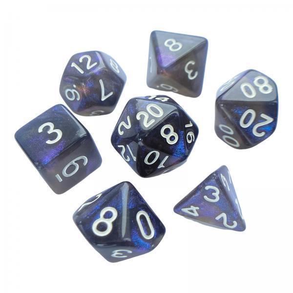 2x7 Pieces Polyhedral Dices Set Game Dices for Party Game Table Game Card Game Black and Blue