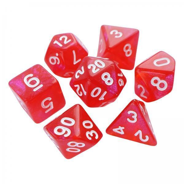 3x7 Pieces Polyhedral Dices Set Game Dices for Party Game Table Game Card Game Red