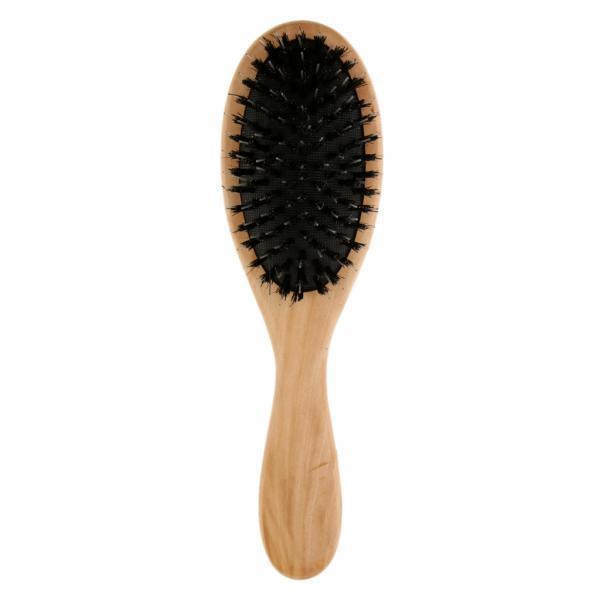 2xWooden Hair Brush Paddle Hairbrush Thick Curly Hair Detangler Scalp Massage