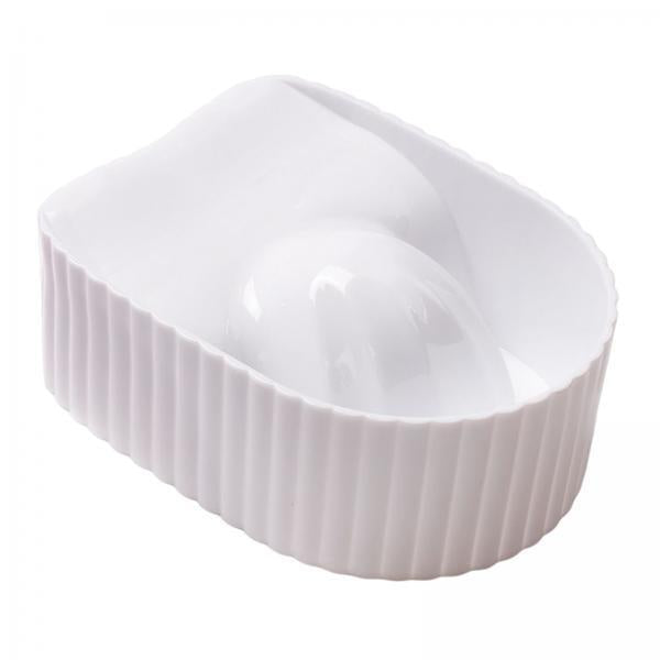 3xNail Soaking Bowl Nail Art Tool Manicure SPA Remover Acrylic for Home Salon White
