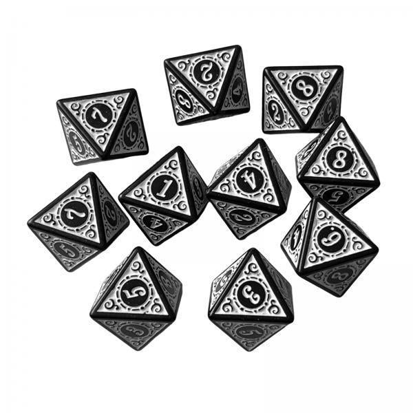 4x10Pcs 15mm Dices Acrylic Party Game Dices 8 Sided Dices Set for Party KTV White