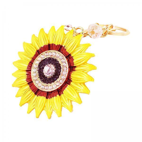 3xSunflower Keyring Holder for Women Girls Unique Gifts for Handbag Purse Bags