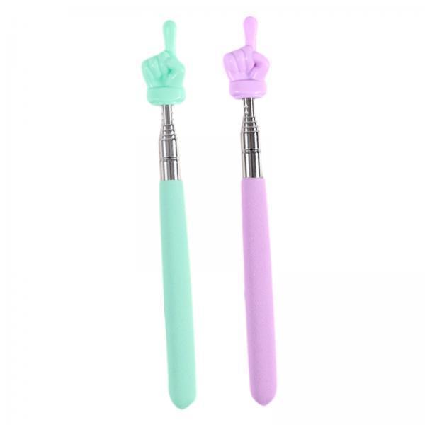 3x2 Pieces Extendable Finger Pointer Sticks Telescopic Teachers Finger Pointer Green Violet