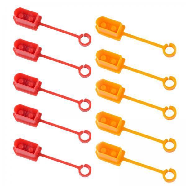 4xXT60 Male Female Plug Dust Protector Shell for Lipo Battery red and yellow