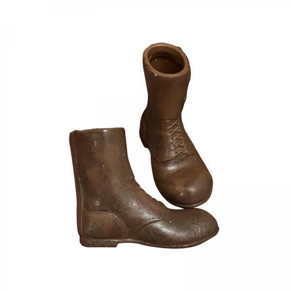 4x1/6 Man's Shoes Work Boot Footwear Fashion for 12'' Male Figure Doll Costume Brown