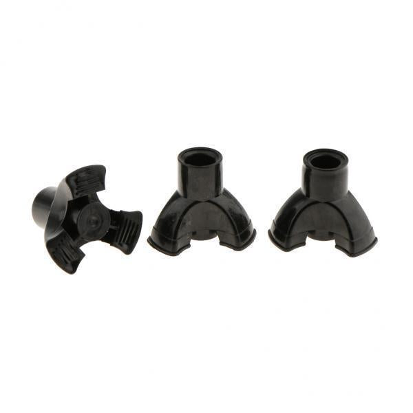 4x3Pcs Crutch Ferrules Rubber End Walking Stick Tips Feet Trekking Pole Bottom 19mm