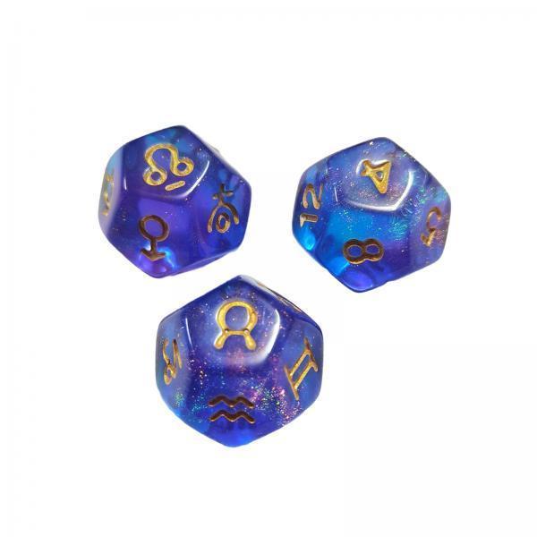 3x3 Pieces D12 Polyhedral Dice Astrology Dices for Card Game Role Playing Game Style G