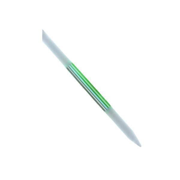 2xDual Ended Glass Cuticle Pusher Manicure Stick Tool Reusable for Nail Salons Green