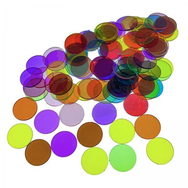 4x100x Math Counters for Kids Bingo Counting Chips for Classroom Office Lodges 19mm clear