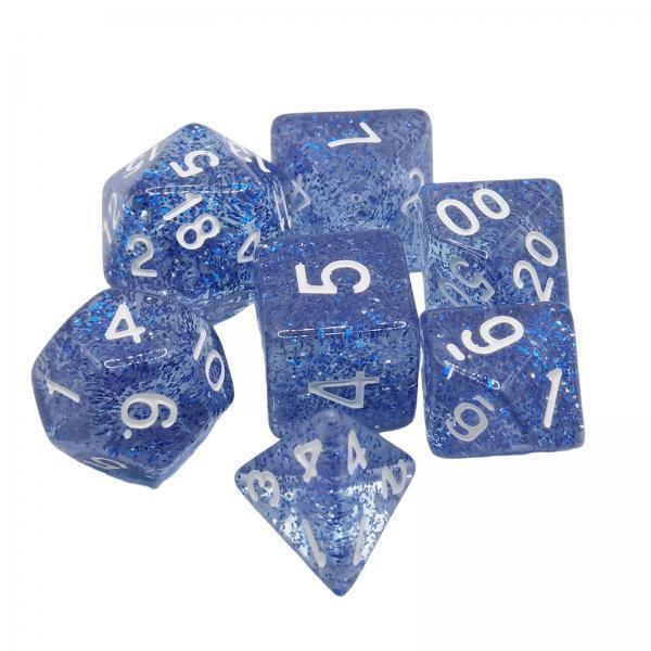 4x7 Pieces Solid Acrylic Polyhedral Dices Set for Party Supplies Table Games Blue