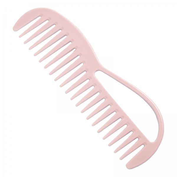 2xWide Tooth Hair Comb Detangler Comb Portable for Salon Home Women Girls Pink