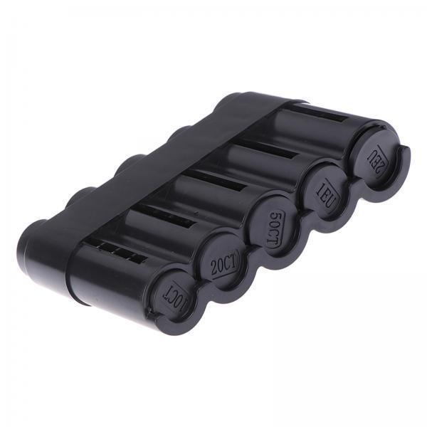 3xClear Coin Capsule with Plastic Storage Organizer for Collectible Hobbyists Black