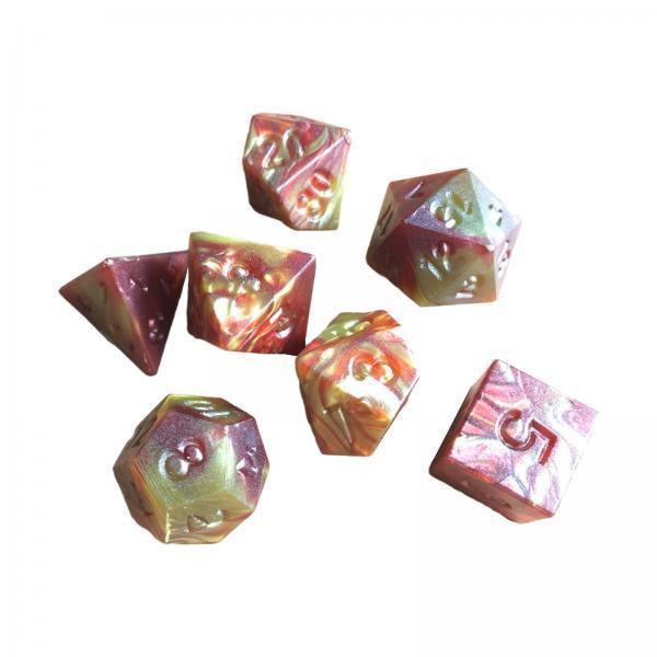 4x7-Pack Double Color Multi Sided Dice 7-Die Acrylic for DND RPG Entertainment