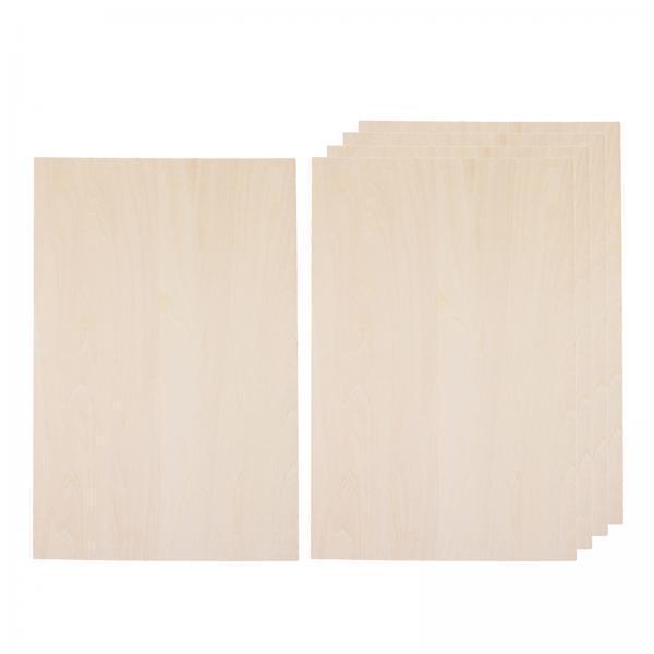 4x10 Pieces Wood Sheets Board Thin Plywood Board for Making Plane Model Crafts 100x100x2mm