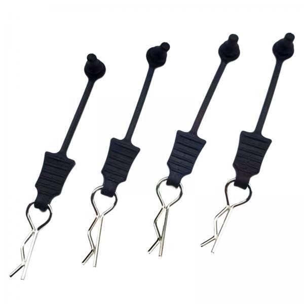 3x4x Metal Body Clips Pins with Fixing Bracket R Type Pin for RC Car Tail Wing
