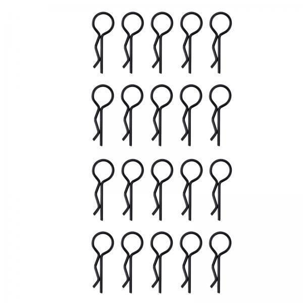 4x20/Set Universal RC Body Clips Pins for 1:6 1:8 RC Crawler Buggy Monster Black