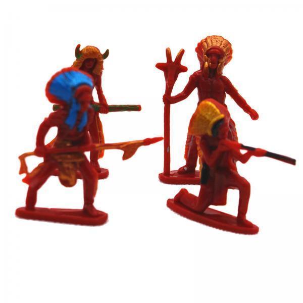2x4 Pieces Simulation Cowboy People Figures Layout Indian Model Action Figures