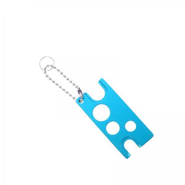 4xEssential Oil Bottle Opener with Keychain Universal Cap Remover Accessory Blue