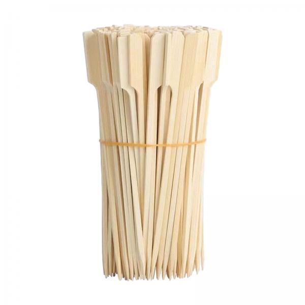 4x100 Pieces Bamboo Skewers BBQ Wood Grilling Skewers for Camping Fruit Kababs 9cm