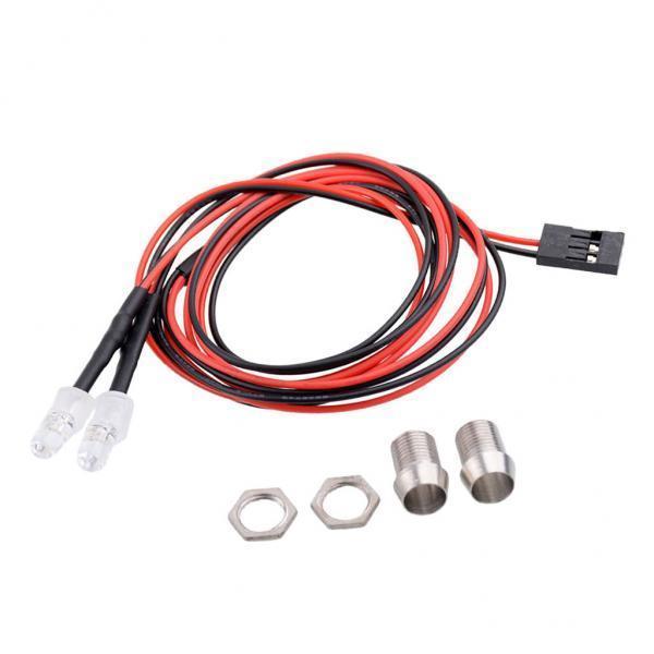 2xRC LED Lamp Light for 1/5 1/8 1/10 1/12 1/16 Car Truck Parts Accessory