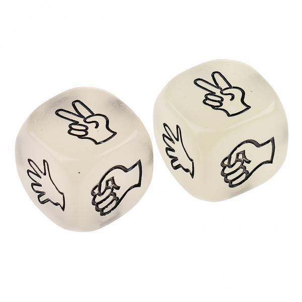 4x2 Pieces Finger-guessing Game Funny Dice Rock-Paper-Scissors Entertainment