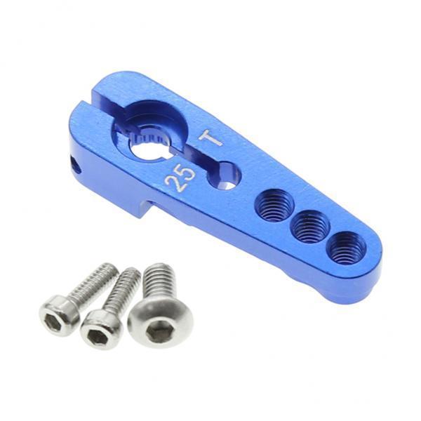 3x25T Servo Horn Steering Clamping Arm for 1/8 1/10 RC Crawler  Blue