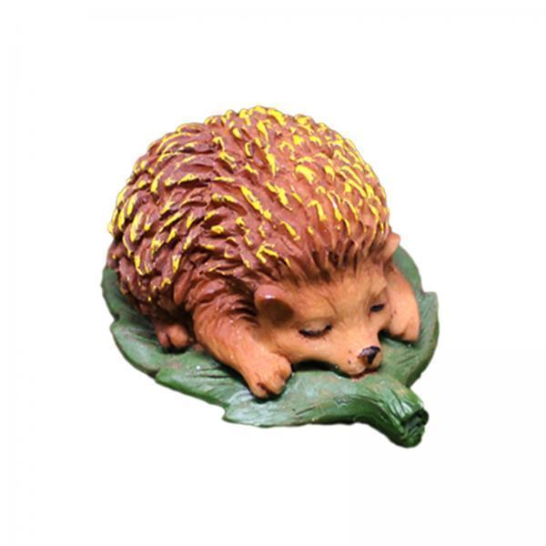 4xHedgehog Statue Mini Hedgehog Figurine for Landscaping Patio Flower Bed Yard