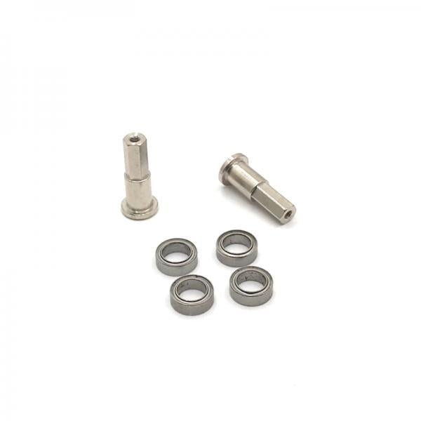4xRC Front Wheel Axle with Bearing for WPL D12 Model Car Replacement  Silver