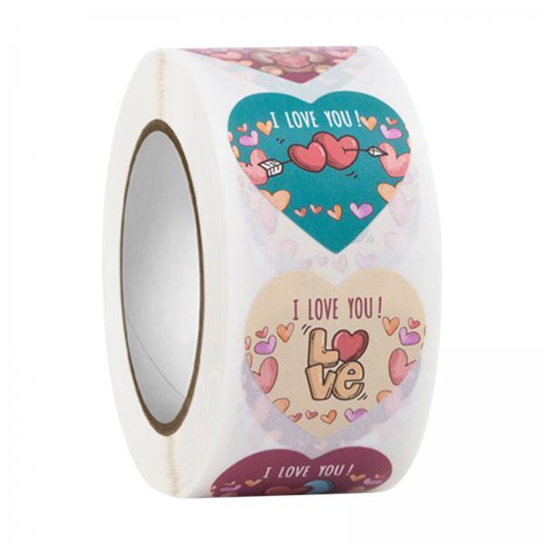 3xBulk Valentines Stickers for Crafts Love Heart Stickers for Anniversary Wall Style B