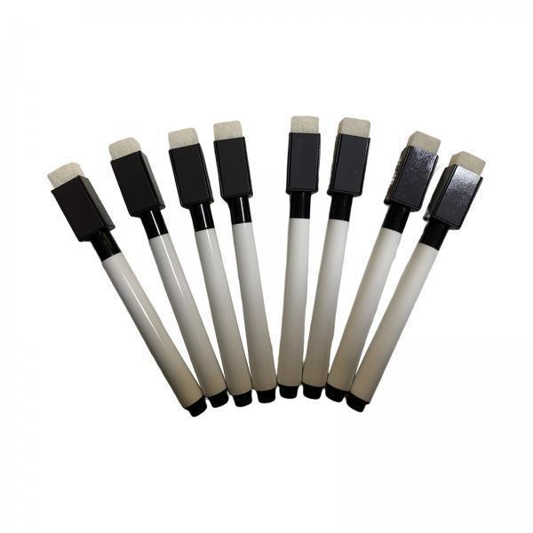3x8Pcs Dry Wipe Pens Doodle Drawing Pen Rewritable for Office Gift Household Black pen