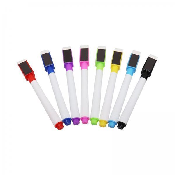 2x8Pcs Dry Wipe Pens Doodle Drawing Pen Rewritable for Office Gift Household White brush