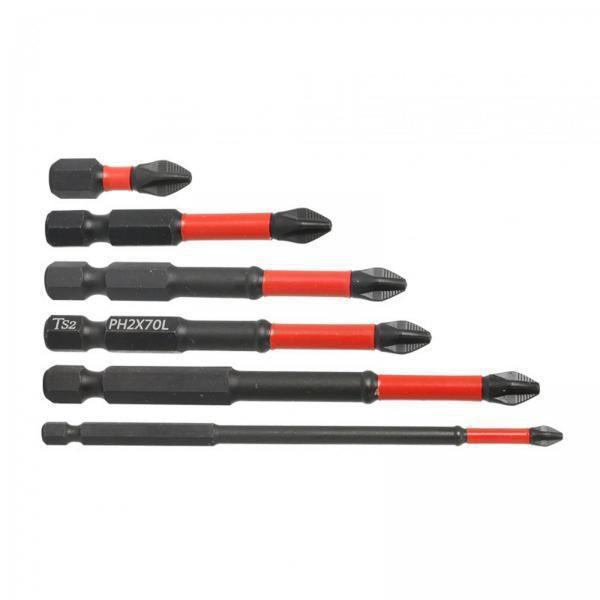 2x6 Pieces Cross Screwdriver Bit Cross Slot Screwdriver Bit Set for Car Garden Drill bit