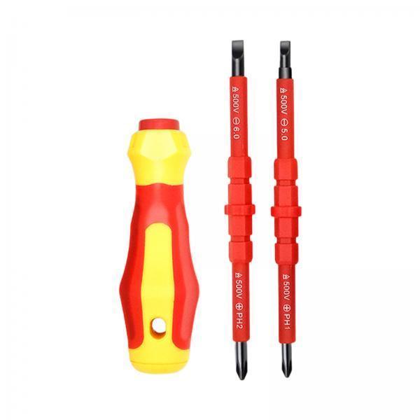 3xInsulated Screwdriver Set Slotted and Square Tips for RC Car Computer Repair