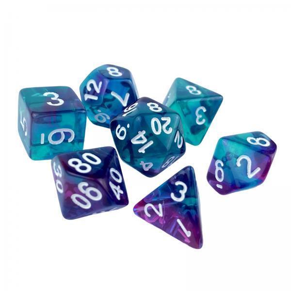 3x7x Game Dices Luminary Engraved Assorted for Roll Playing Games Style C