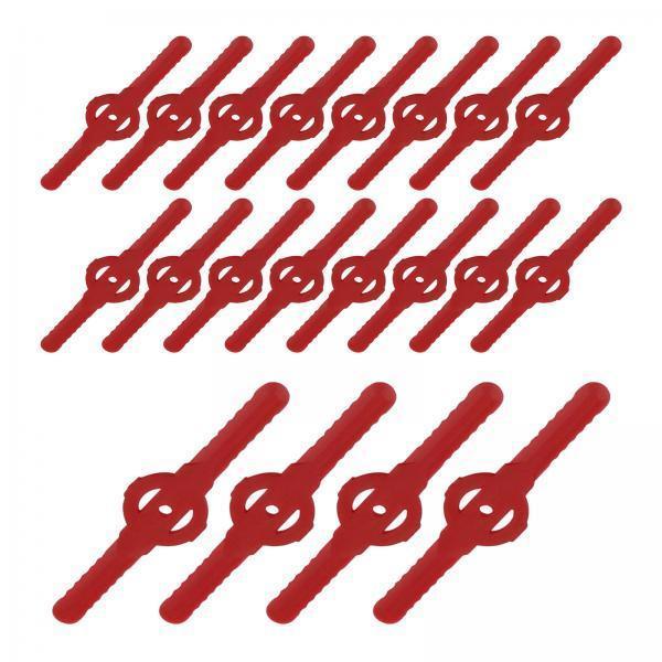 3x20 Pieces Blades Set Trimmer Blades Head for Cordless Grass Trimmer Strimmer red
