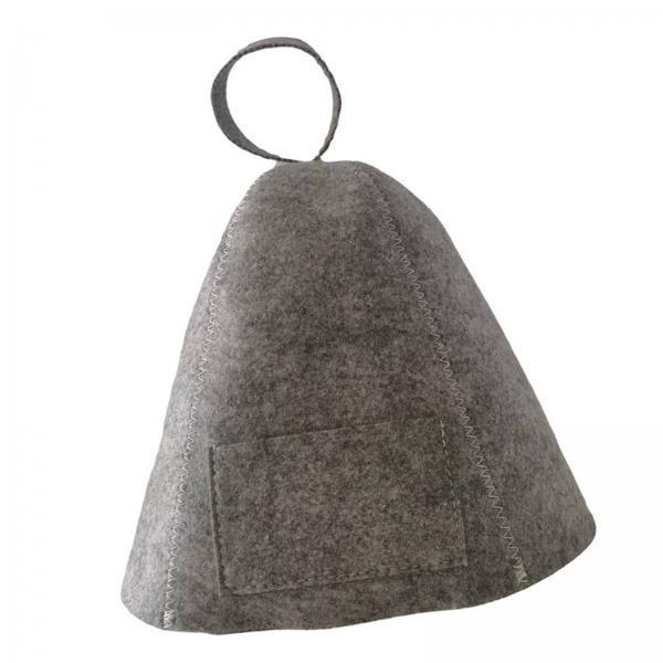 2xSauna Hat Head Protection Steam Room Hat for Shower Woman & Man Gray