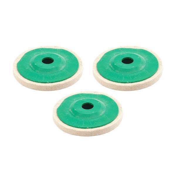 2x3Pcs Felt Wool Buffing Wheel Angel Grinder Polishing Disc Pad for Marble Green