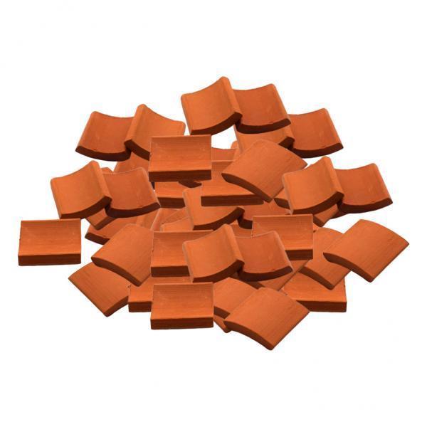 3x1:8 Miniature Bricks Scale Model Train Diorama Scenery 30pcs Red Tile
