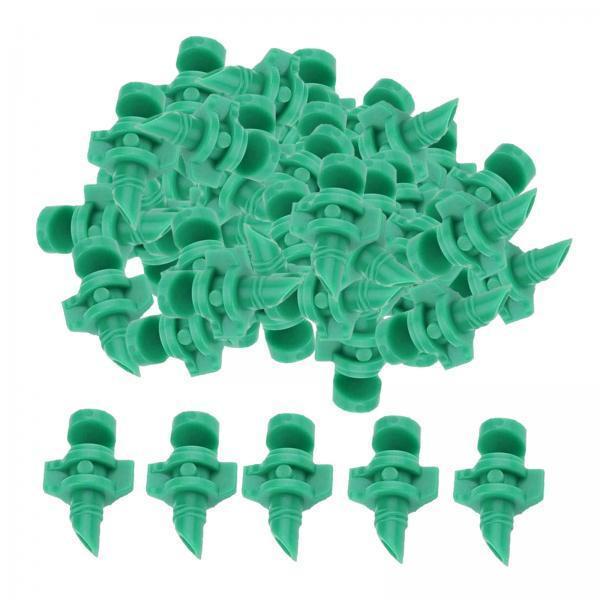 4x50pcs Micro Water Spray Misting Nozzle Sprinkler Irrigation 180 Degree Green