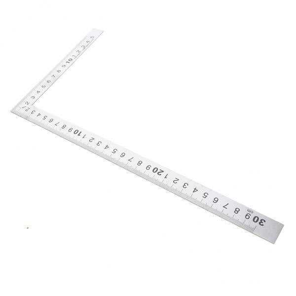 2xSquare Stainless Steel Measure Ruler Engineer Carpenter Woodwork Tool