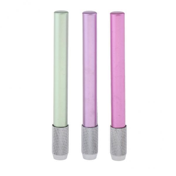 3xAssorted Colors Pencil Lengthener Pencil Extender Holder rosy+green+purple