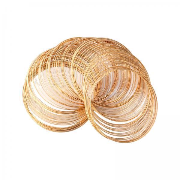 2xMemory Wire for Jewelry Making Beading Wire for Bangle Handmade Gold